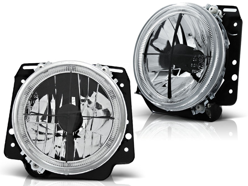 Headlights VW Golf II Angel Eyes Whiteh kruis