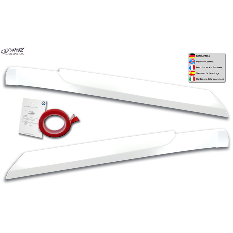 RDX Racedesign Head light spoilers  Volkswagen Crafter & MAN TGE 2017- (ABS Gloss White)
