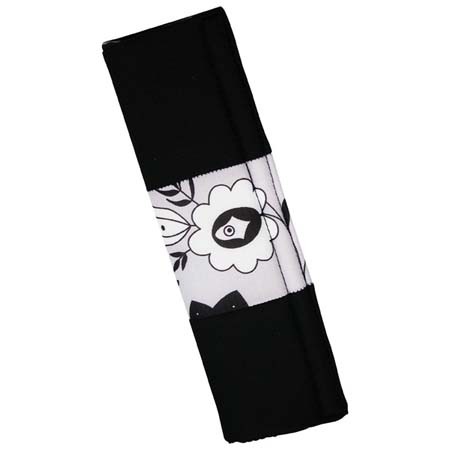 SET OF SEATBELT PADS 'BLACK FLOWER'