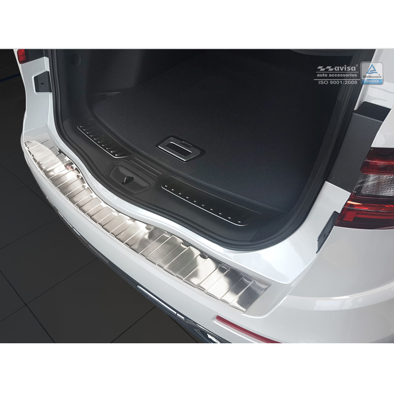 Stainless Steel Rear bumper protector  Renault Koleos II 8/2016- 'Ribs'