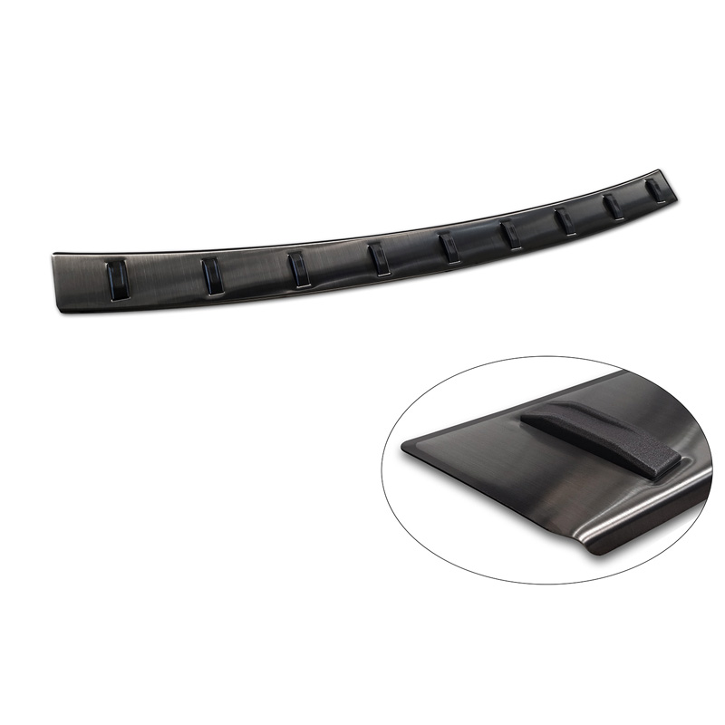 Black Stainless Steel Rear bumper protector  BMW 5-Series G31 FL Touring 2020-2024 excl. M-Sport 'STRONG EDITION'