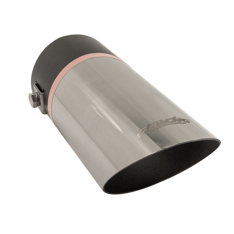 Simoni Racing Exhaust Tip Round/Slanting Inox - Ø60xL175mm - Installation ->60mm