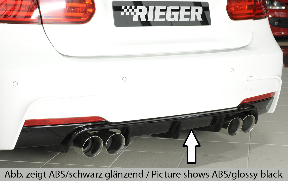 Achter Diffuser passend voor BMW 3 serie F30/F31 2012-... ongespoten Rieger