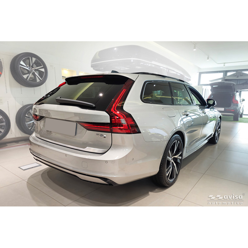 Avisa Brushed Stainless Steel Trunk Tailgate Trim Cover  Volvo V90 II 2016-