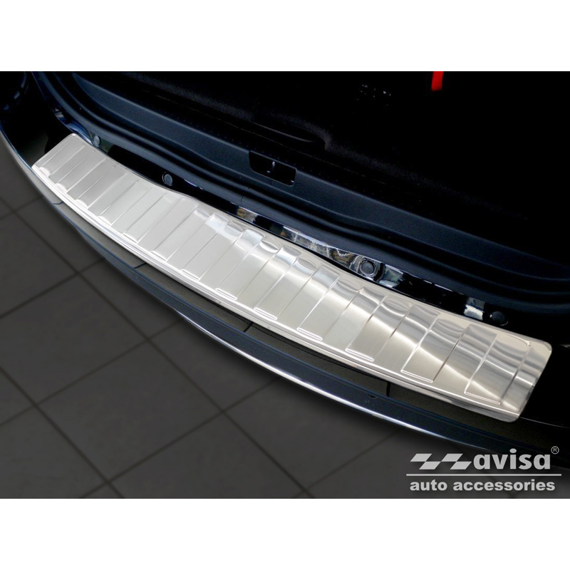 Stainless Steel Rear bumper protector  Renault Grand Scenic 2009-2013 & FL 2013-2016 'Ribs'