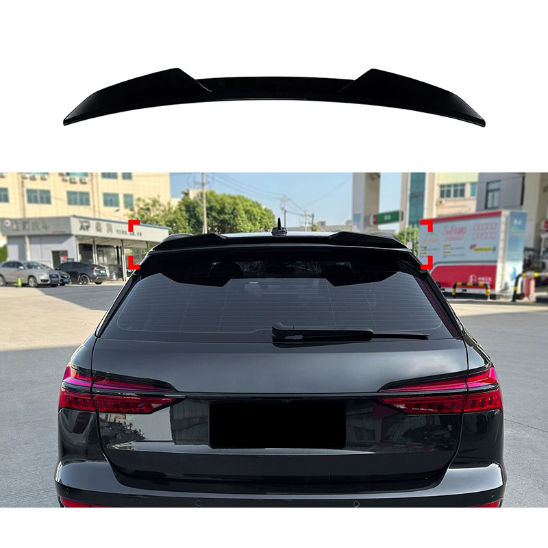 Roof spoiler (Spoiler Cap)  Audi A6 (C8) Avant S-Line/S6 2018-2024 (ABS Glossy Black)