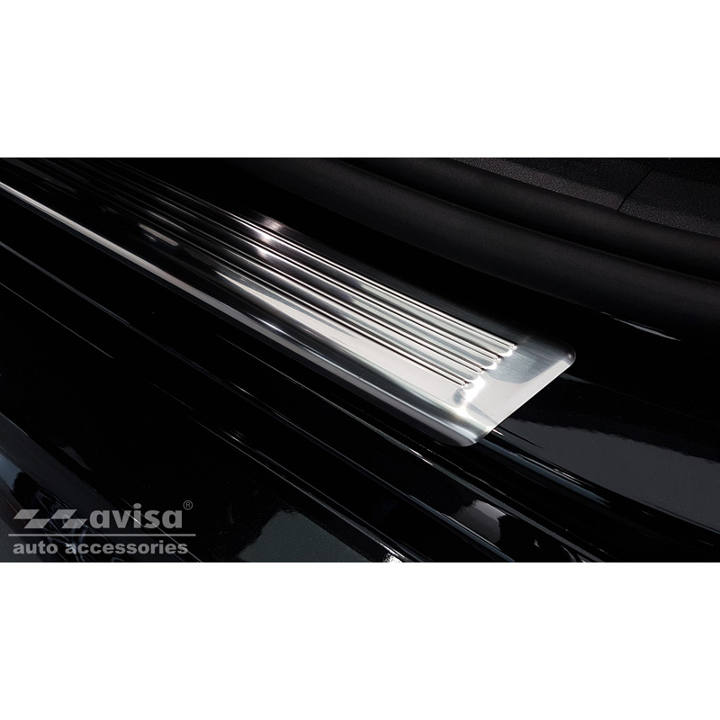 Stainless Steel Door sill protectors  BMW X6 (G06) 2019- 'Lines' - 4-pieces