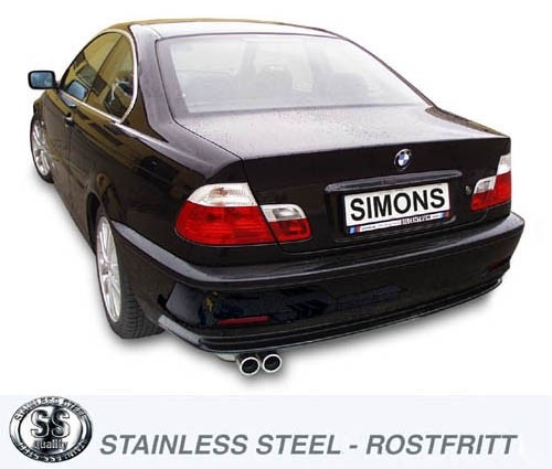 Simons Uitlaatsysteem af kat. BMW 3-serie E46 1998>