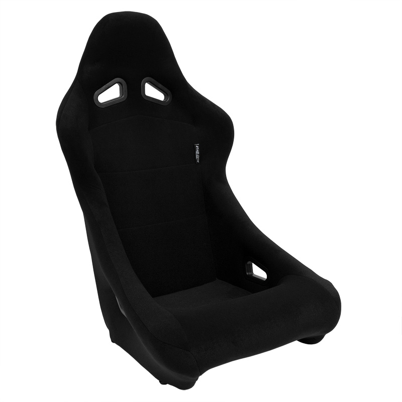 Sport seat 'Zandvoort' - Black - Non-reclinable back-rest - incl. slides
