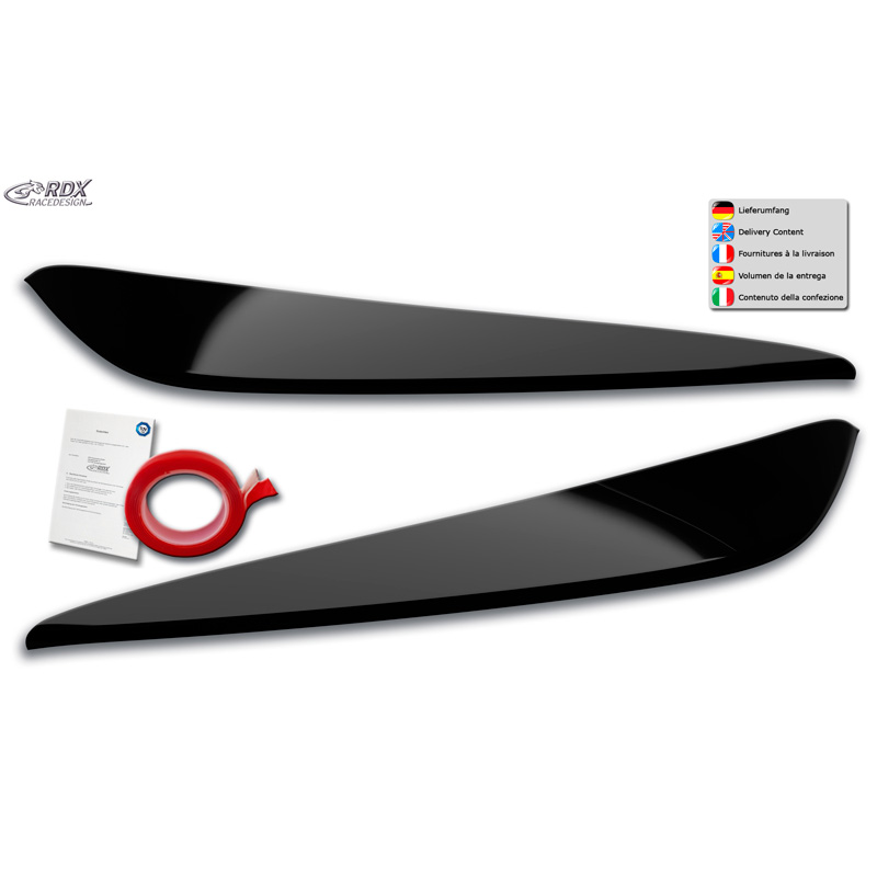 Head light spoilers  BMW 2-Series Gran Coupe (F44) 2019- (ABS Gloss Black)