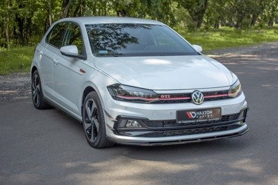 Voorspoiler passend voor VW Polo MK6 GTI Glans Zwart