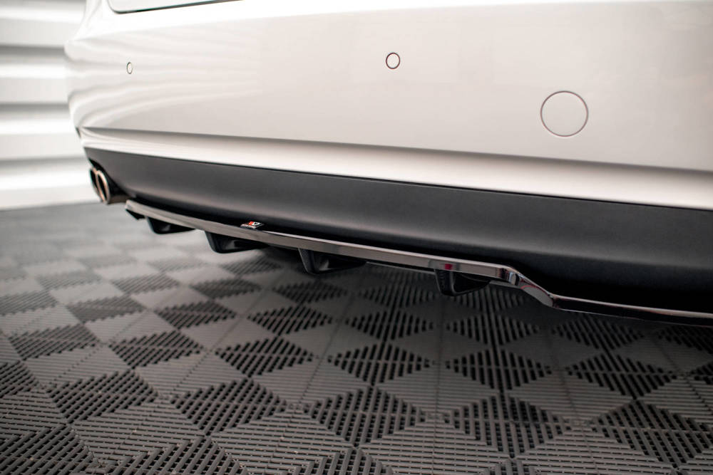 Diffuser passend voor Audi A5 Coupe 8T Facelift  2011 - 2016  Maxton Glans Zwart