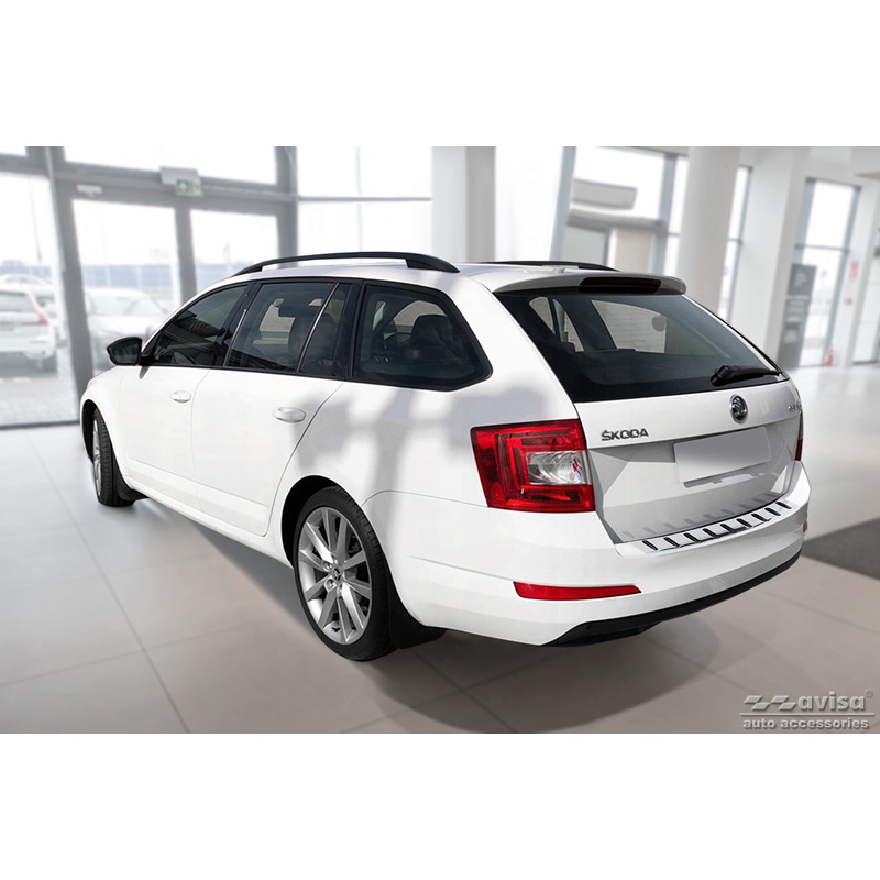 Stainless Steel Rear bumper protector  Skoda Octavia III 2013-2017 'STRONG EDITION'