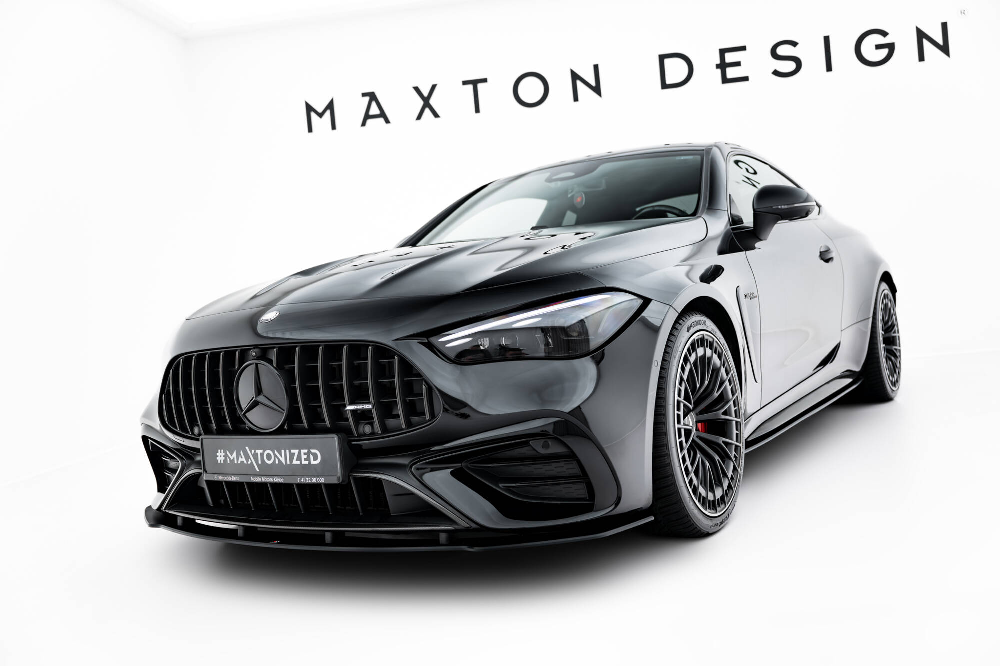 Street Pro Voorspoiler passend voor Mercedes-AMG CLE 53 C236 Maxton Glanzend zwart