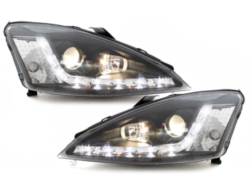 Headlights Ford Focus 98-01 Devil Eyes Dayline Black
