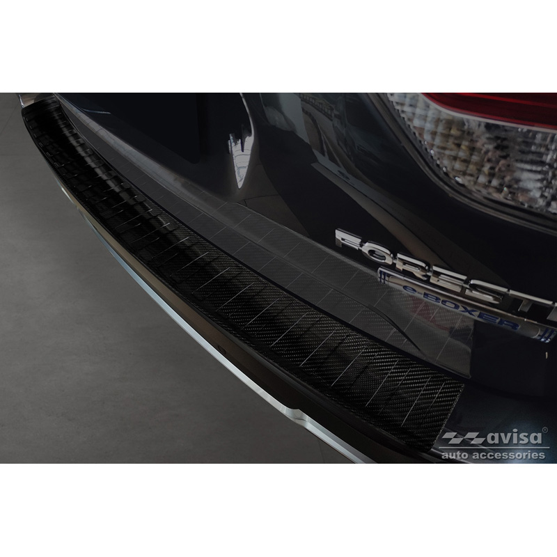 Real 3D Carbon Rear bumper protector  Subaru Forester V 2018- 'Ribs'