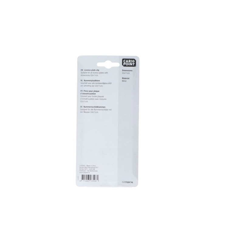 Carpoint Number Plate Clips 2-pieces