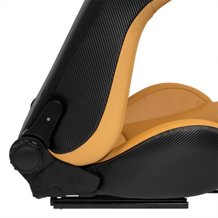 Sport seat 'RK' - Beige Synthetic leather - Dual-side reclinable back-rest - incl. slides
