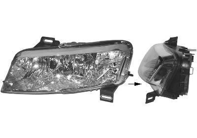 koplamp, H7+H7+H1, 3 drs, links,-12/2003 Fiat Stilo, 2001-2009
