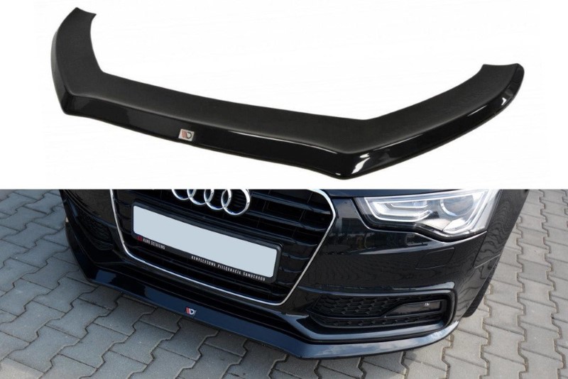 Voorspoiler passend voor Audi S5 / A5 S-Line 8T FL V.1 Glanzend Zwart