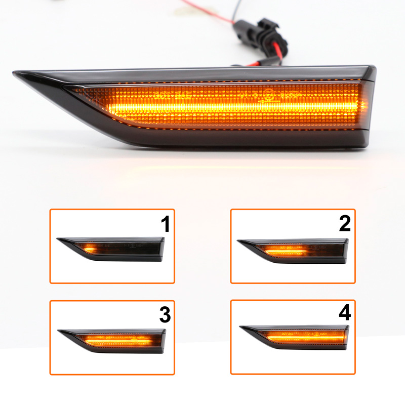 Set LED Side Indicators  Volkswagen Caddy IV 2015-2020 - Smoke - incl. Dynamic Running Light