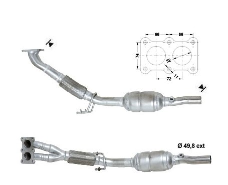 VW TOURAN 1.6i 16V 1595 cc 75 Kw / 102 cv BGU Magnaflow CAT Bouw