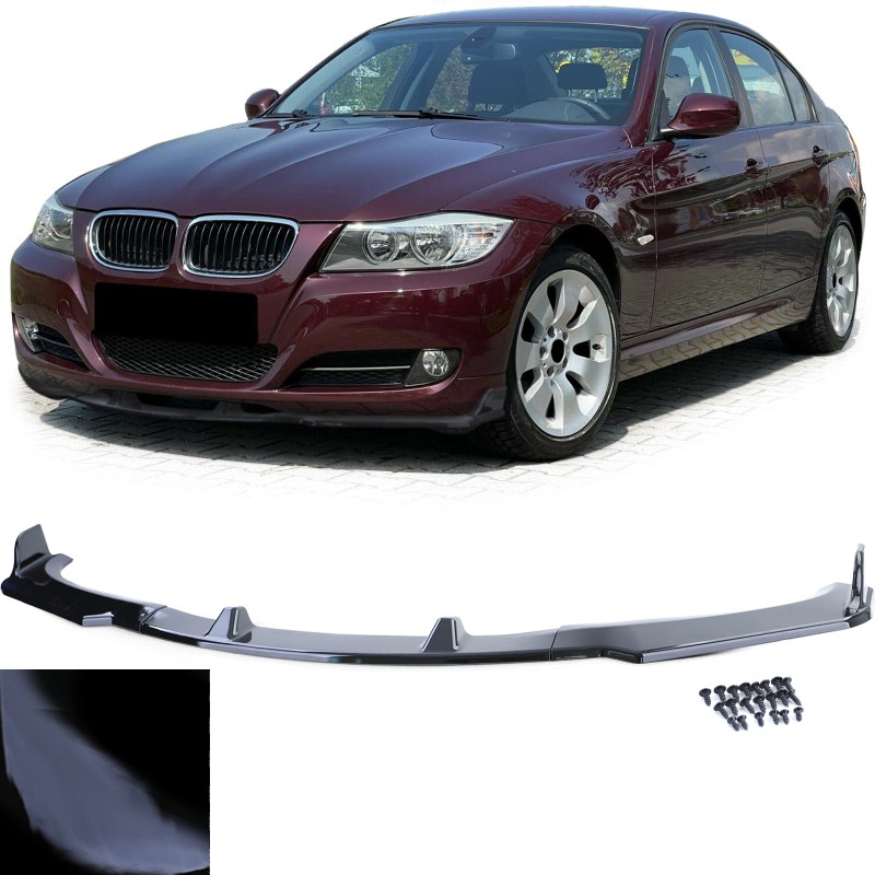 Voorspoiler passend voor BMW 3 E90/E91 08-13 Glans Zwart