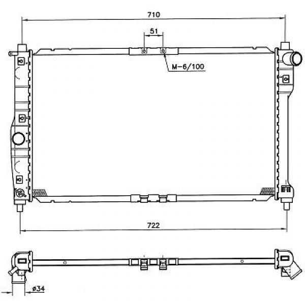 Radiator NUBIRA 97-7/99 665x381x16 1.62.0 +AC