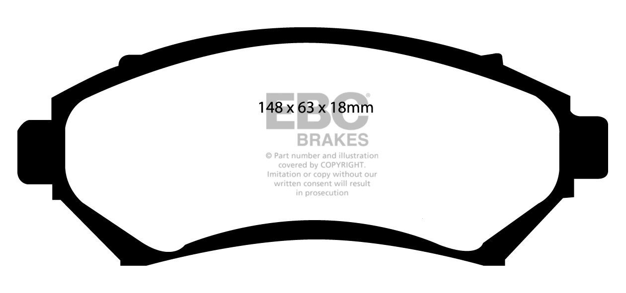EBC Brakes CADILLAC Seville 4.6 98-2004 Remblokken voorzijde red