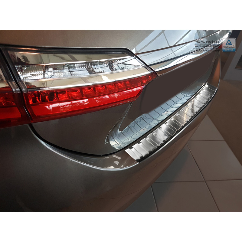 Stainless Steel Rear bumper protector  Toyota Corolla XI E16 Facelift 2016- 'Ribs'