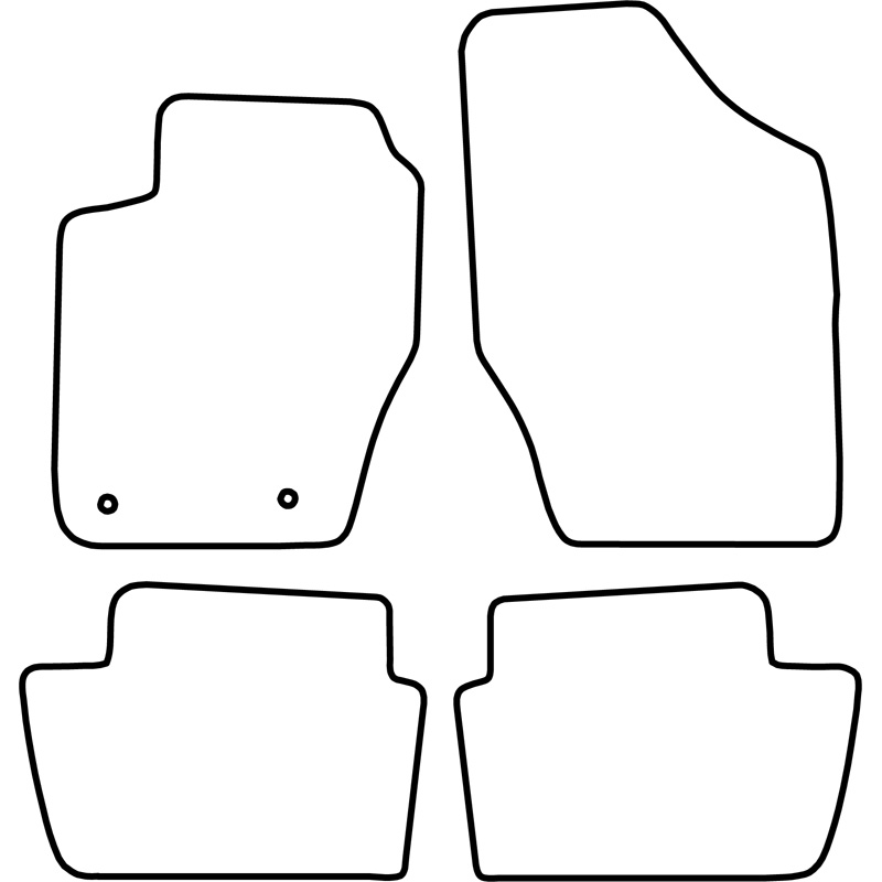 Set velour car mats  Peugeot 307 2001-