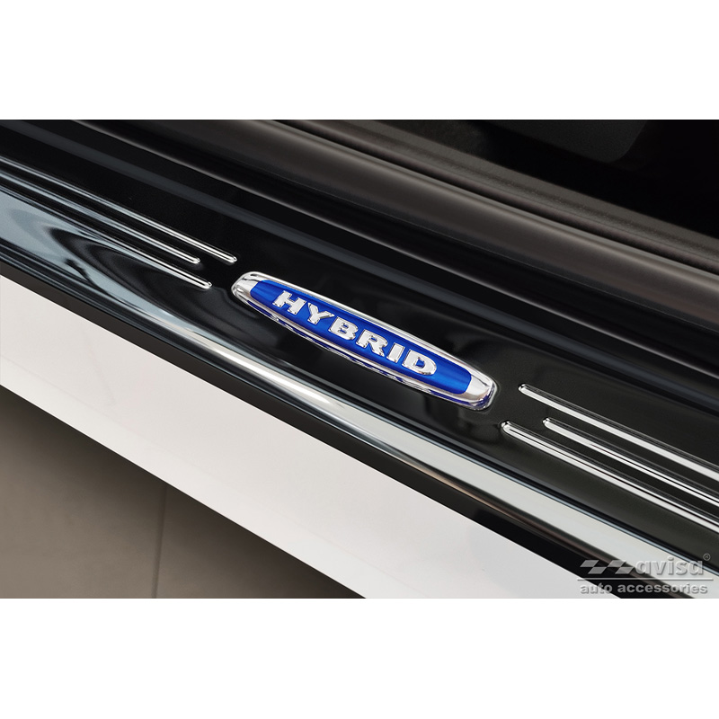 Black Inox door sill protectors  Honda HR-V 2021- 'Hybrid' - 4-pieces