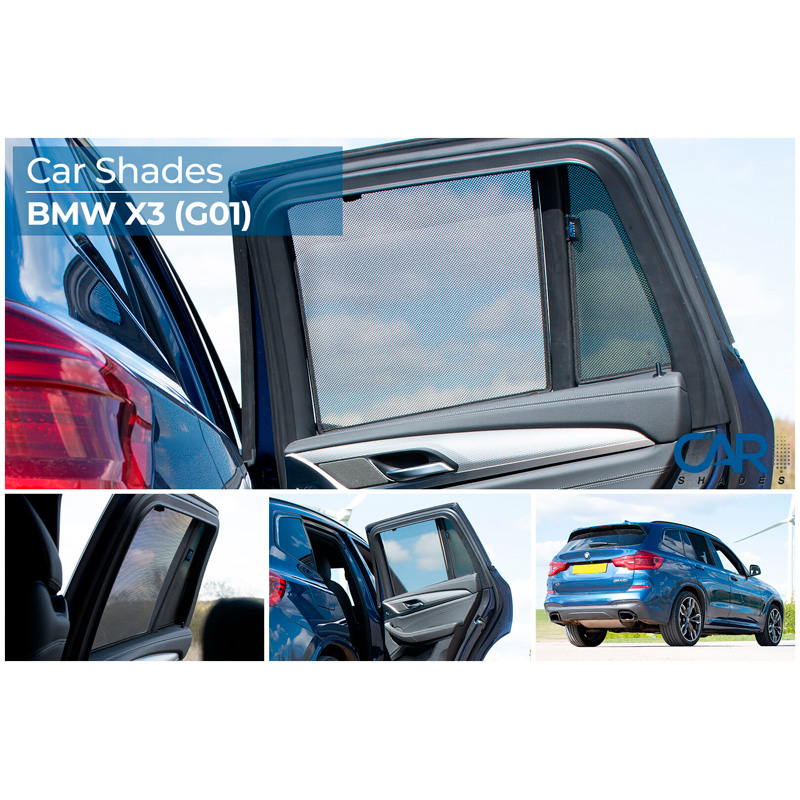 Set Car Shades (rear side doors)  BMW X3 (G01) 2017- & iX3 (G08) 2020- (4-pieces)