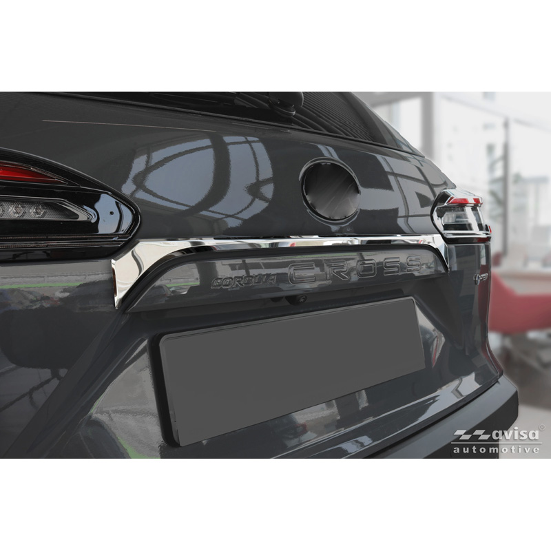 Avisa Chrome Stainless Steel Trunk Tailgate Trim Cover  Toyota Corolla Cross 2020-2025 & Facelift 2025-