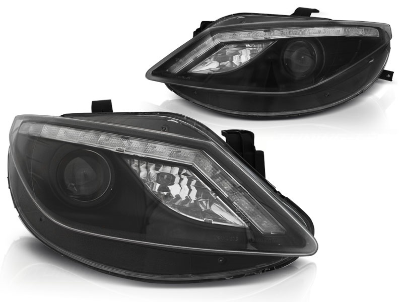Headlights Seat IBIZA 6J 08-12 LED Black