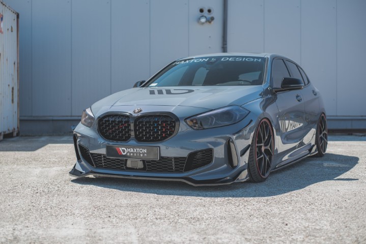 Voorspoiler passend voor BMW 1 Serie F40 M-Pack/ M135i Glans Zwart V5