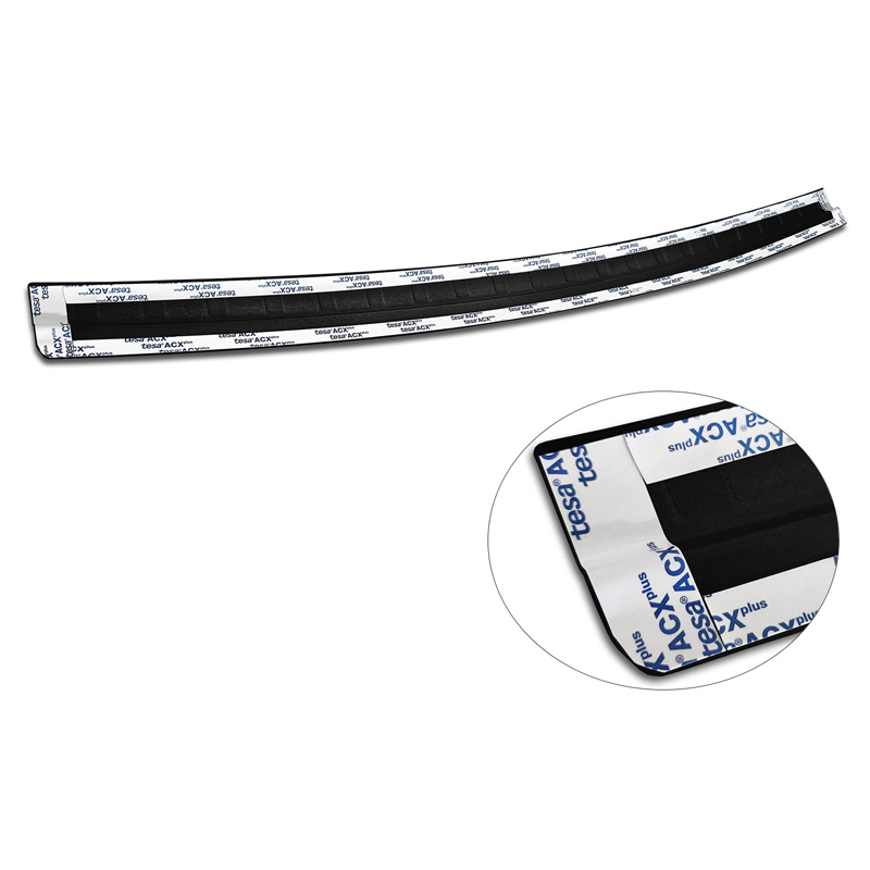 Matt Black Stainless Steel Rear bumper protector  Jeep Compass 2017- 'Ribs'