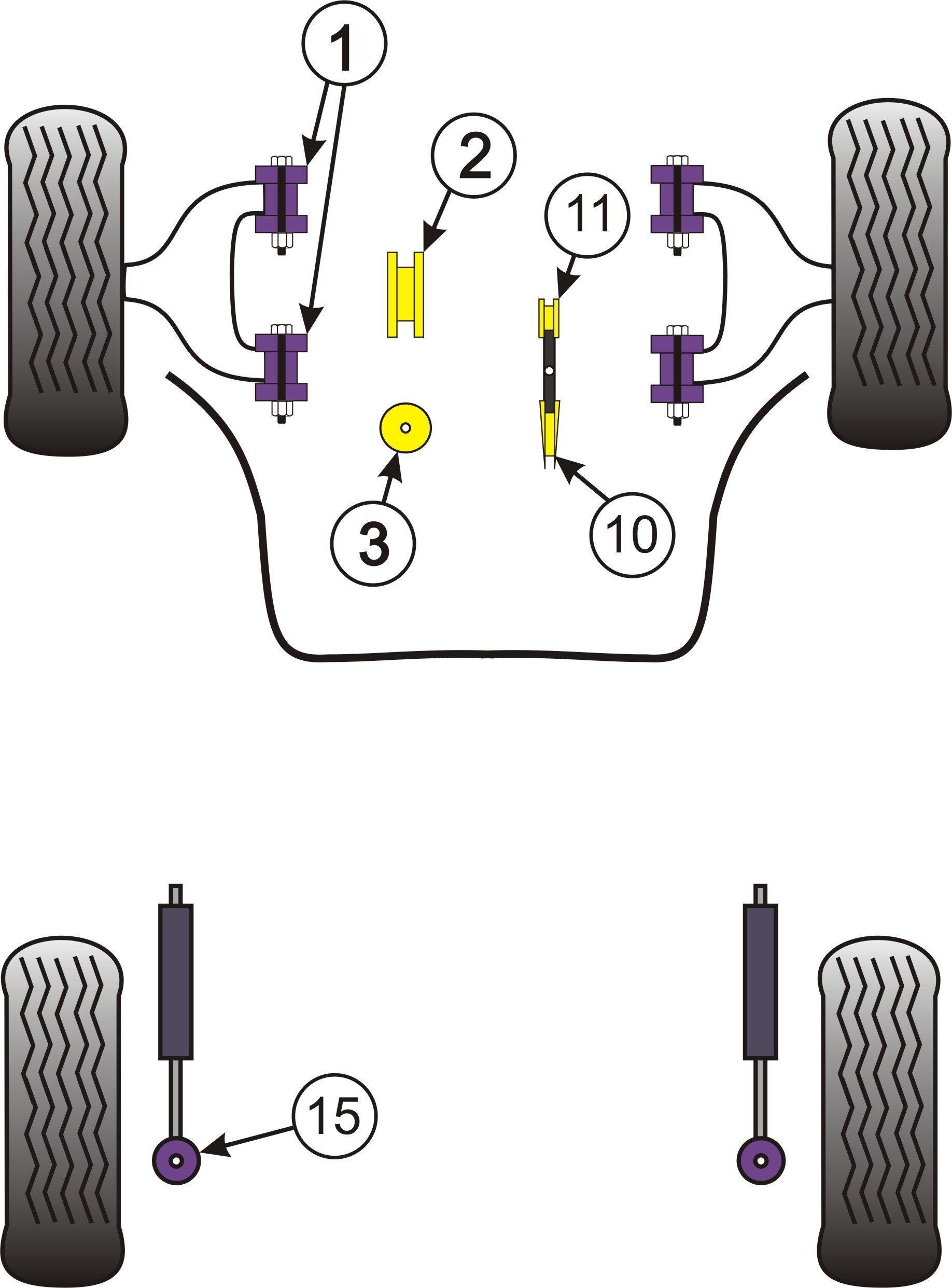 Volvo S60, V70, S80 2000 on Front Lower Engine Mount Small Bush