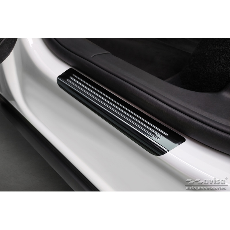 Black Inox door sill protectors  Volkswagen ID.5 2021- 'E-Power' - 4-pieces