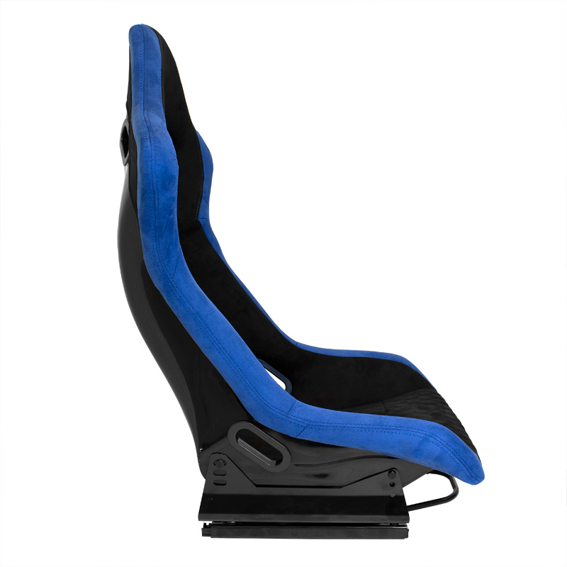 Sport seat 'LV' - Black/Blue - Non-reclinable fibreglass back-rest - incl. slides