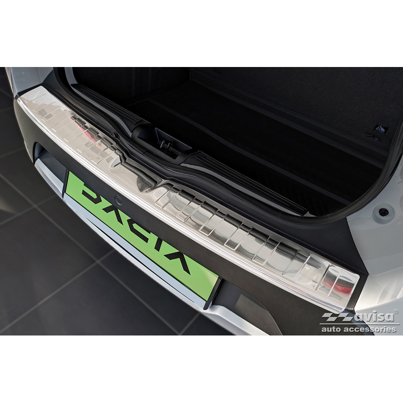 Stainless Steel Rear bumper protector  Dacia Spring 2020- 'Ribs'