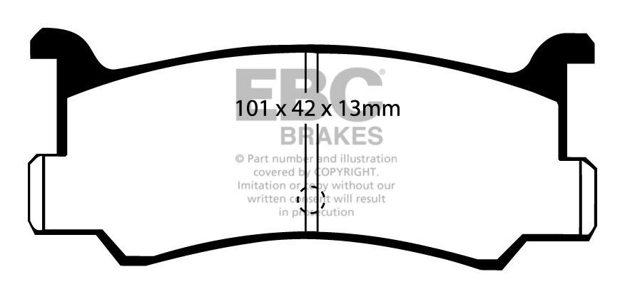 EBC Brakes MAZDA MX3 1.6 91-97 Remblokken achterzijde greenstuff