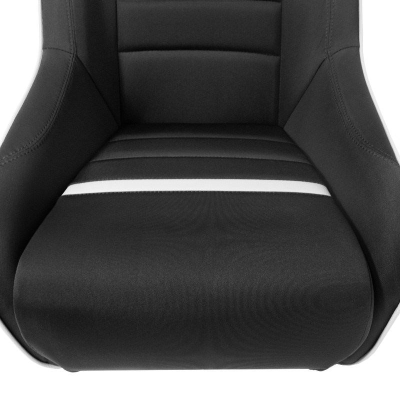 Sport seat 'Classic RS' - Black/Grey - Non-reclinable back-rest + Integrated head-rest - incl. slides