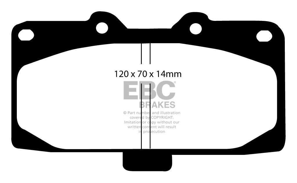 EBC Brakes NISSAN 180SX 2.0 Turbo 91-99 Remblokken voorzijde yel