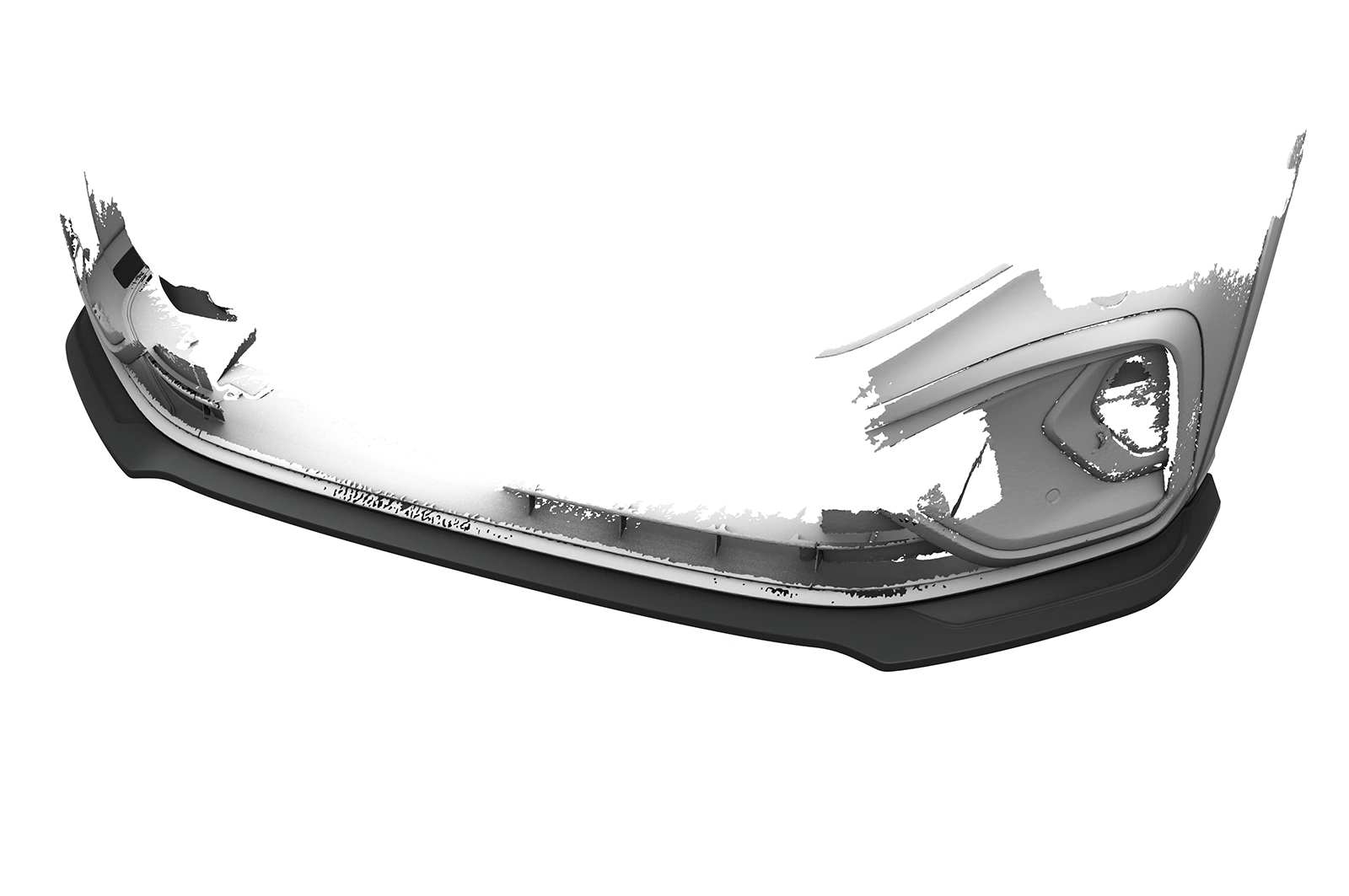 Voorspoiler passend voor VW Taigo (Typ CS) glans zwart