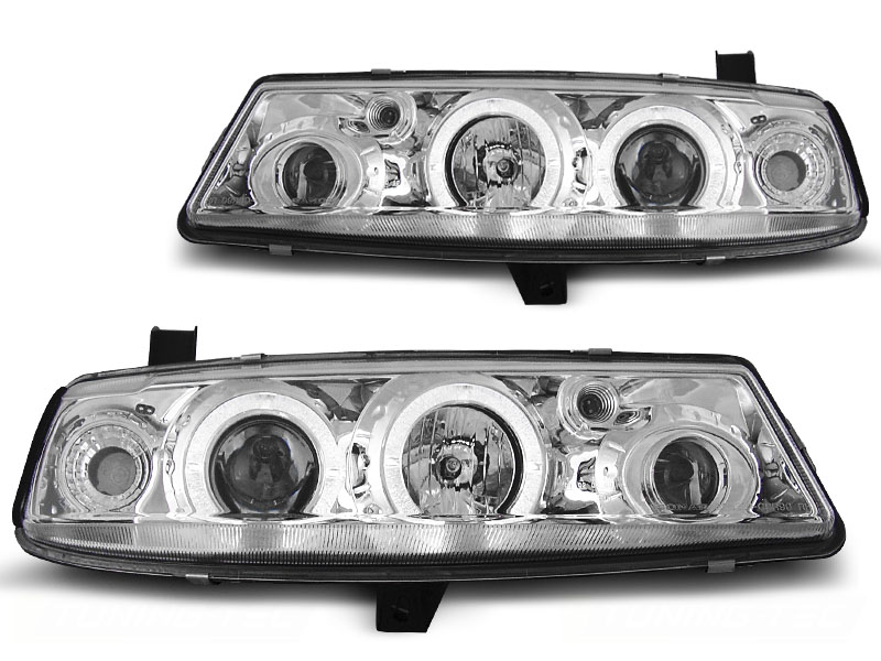 Headlights Opel Calibra Angel Eyes Chrome