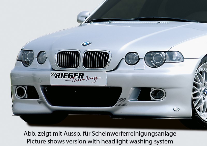 Frontbumper BMW E46 Compact M3-Look Rieger met extra koel openin