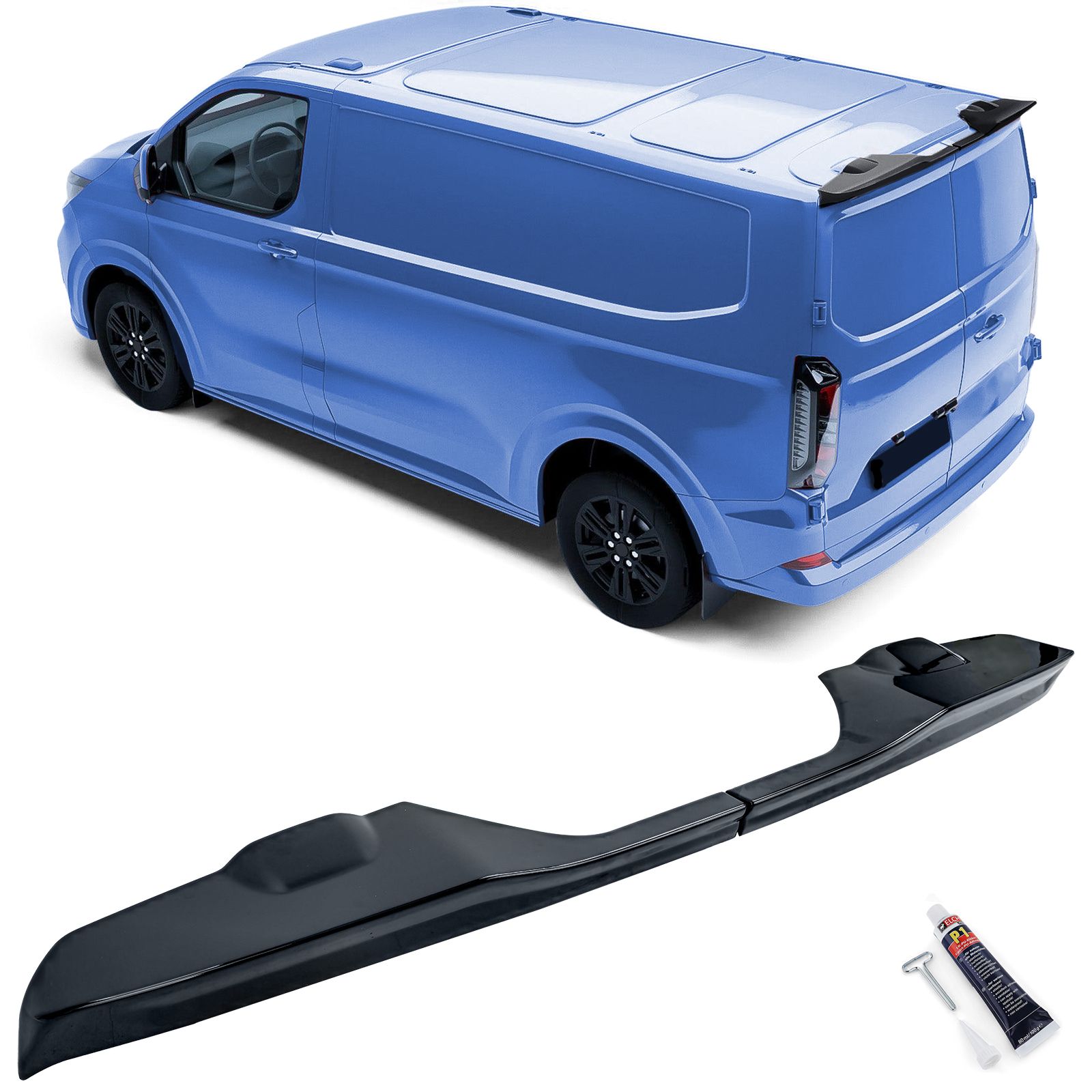 Roof spoiler  Ford Transit Custom 2023- (with 2 rear doors) Black