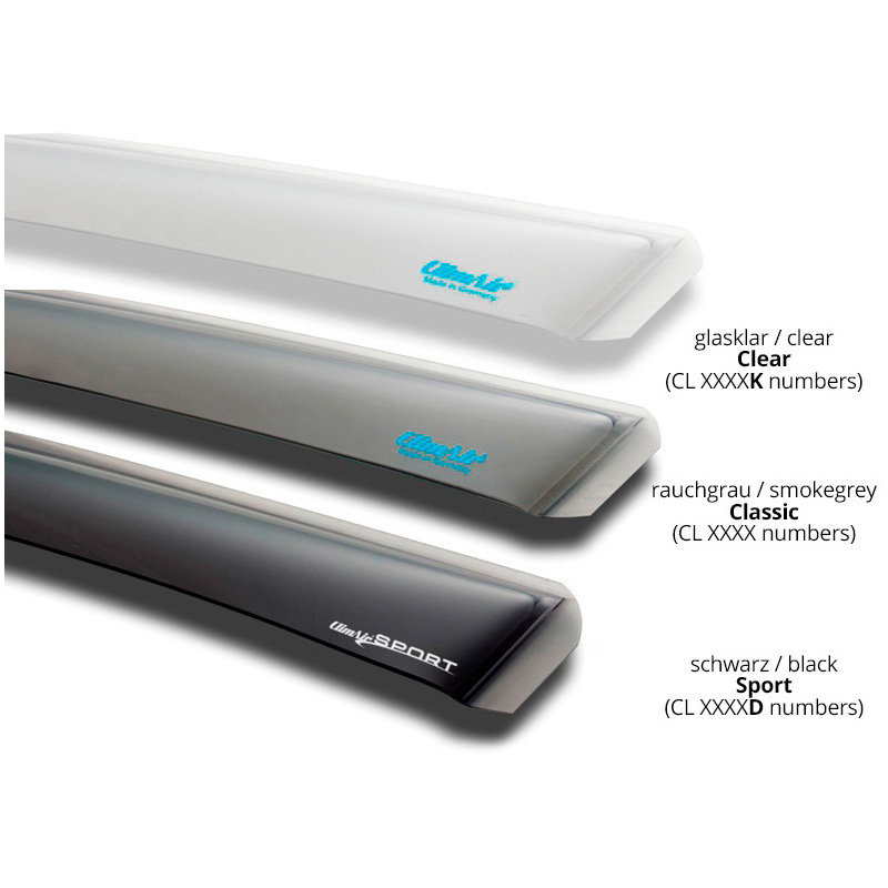 Window Visors Clear  BMW 3-Series E30 sedan/touring 1983-1990