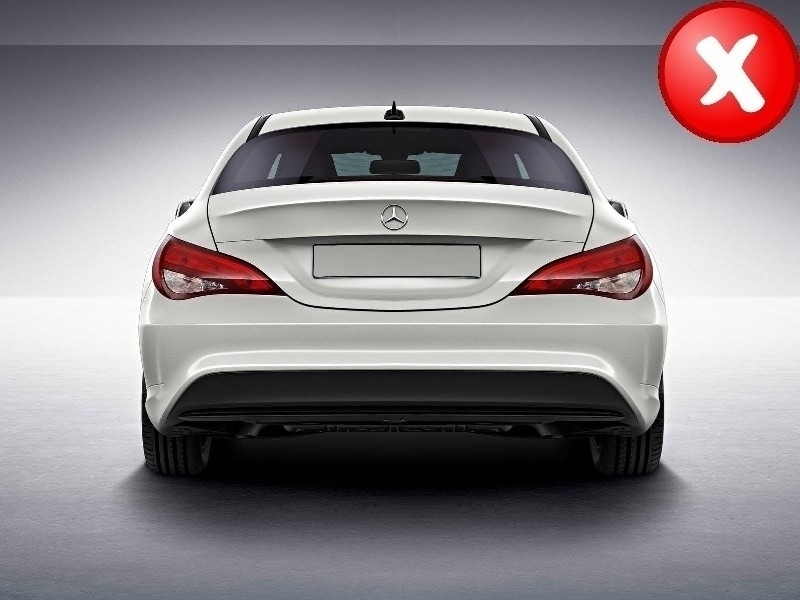 Diffusor Mercedes CLA W117 X117 Shooting Brake (2013-2018) Facelift CLA45 Look Zwart